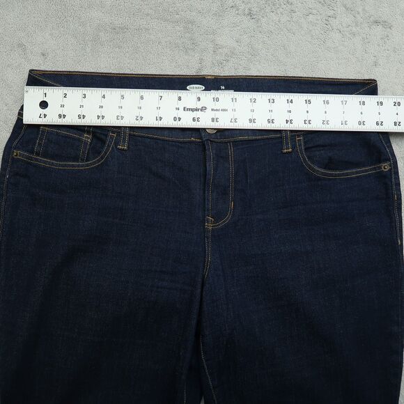 Old Navy Jeans Women's 14 Blue Mid-Rise Cuffed Skinny Denim Pant 24" Inseam - Picture 13 of 14